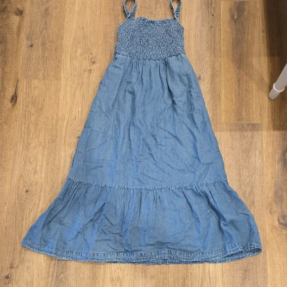 Marine Layer Selene Denim Maxi Dress Size Med WITH POCKETS!!! - Picture 1 of 4